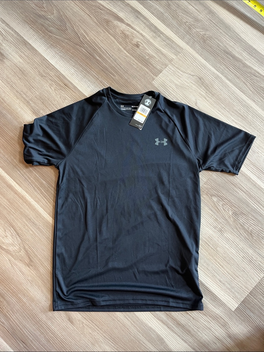 Under Armour Black Short Sleeve Tech Tee with Gray Logo